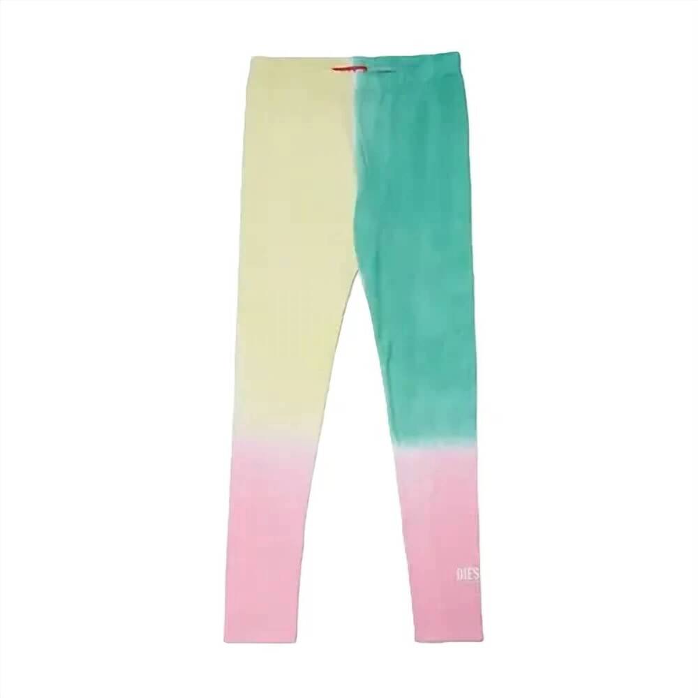 NEW DIESEL girl's colorblock leggings in light green